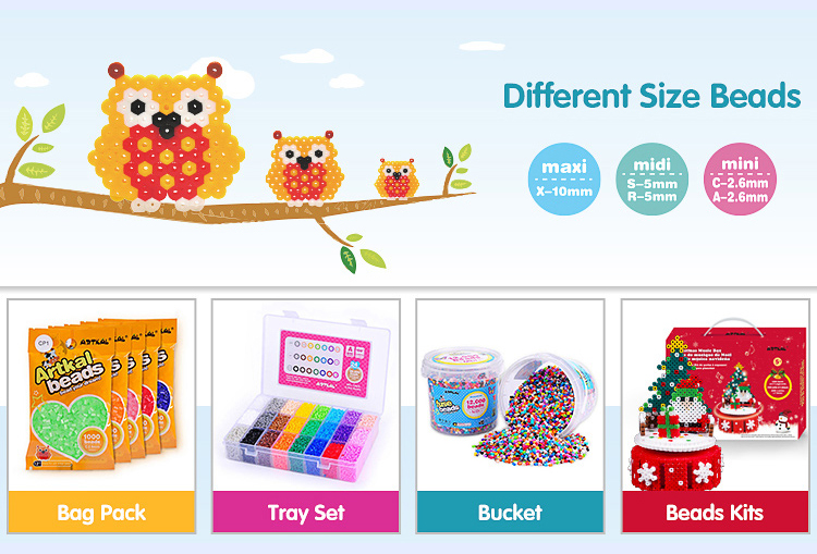 Factory CS216 Kit 6 Boxes Pegboard Beads 5mm for Kids 66000pcs Beads of All Colors in One Box for Art Craft